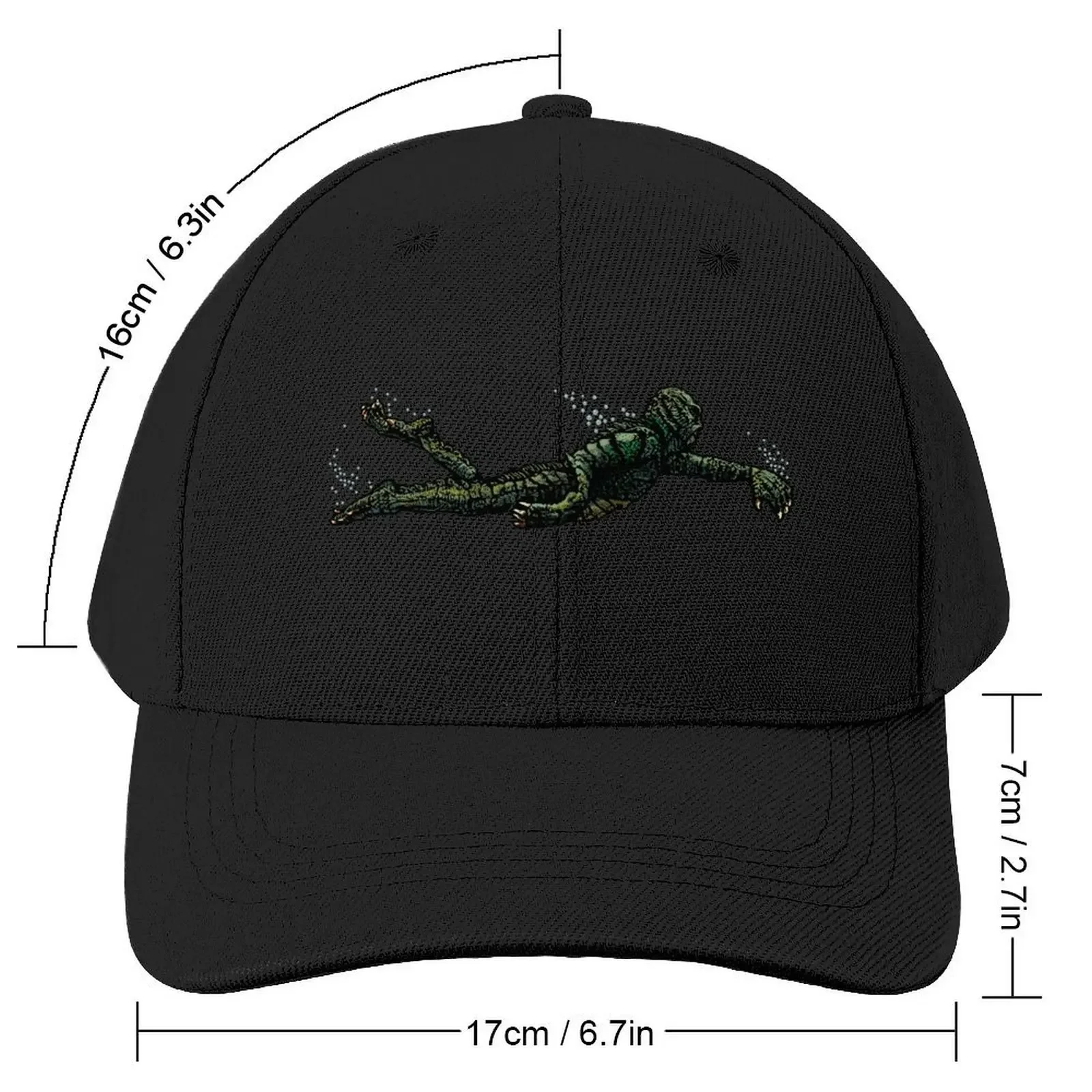 CREATURE FROM THE BLACK LAGOON ILLUSTRATION Baseball Cap Anime Hat men's big size hat Golf Wear Men Women's