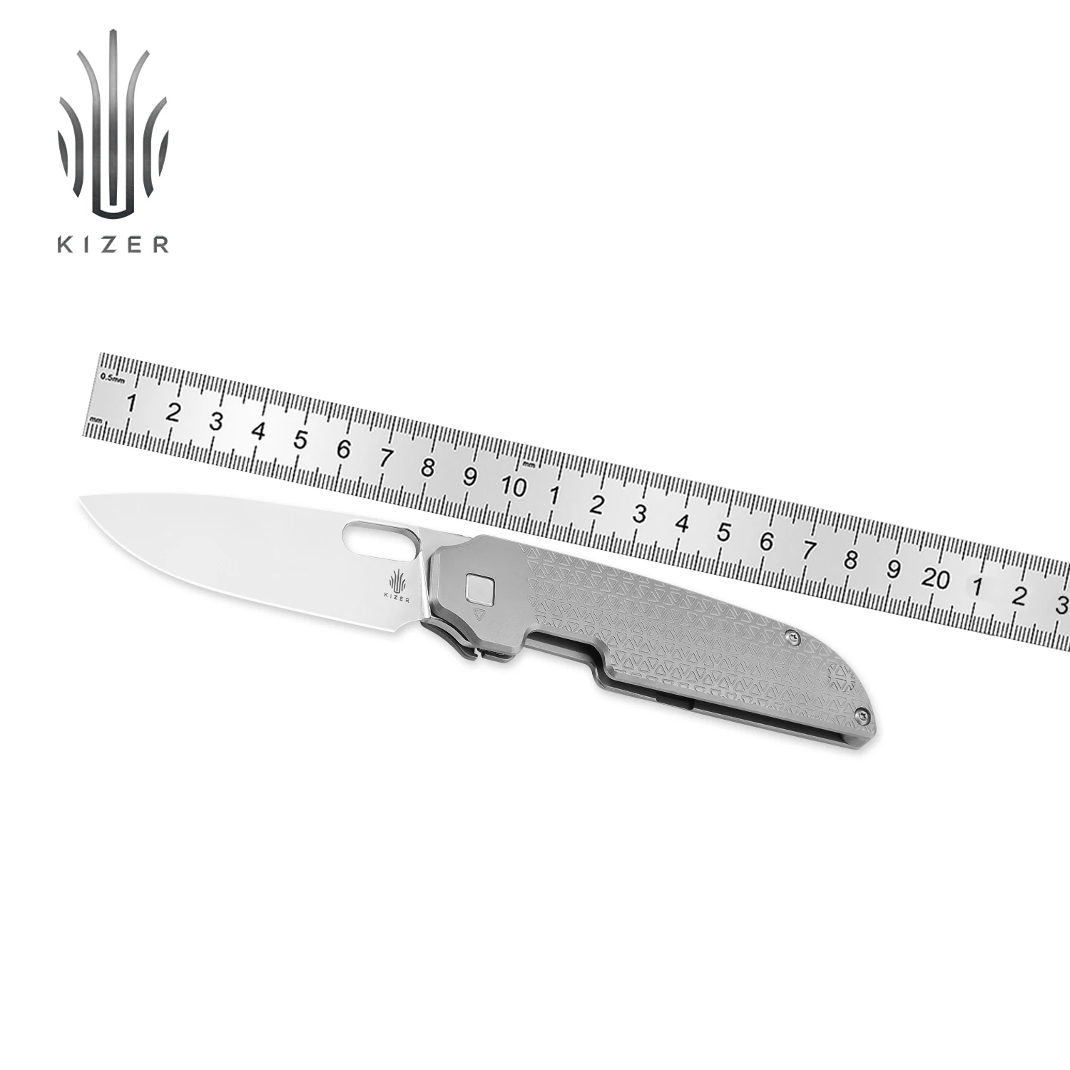 

Kizer Titanium Tactical Knife Varatas Ki3637A1 2023 New S35VN Steel Blade Folding Knife for Outdoor Camping