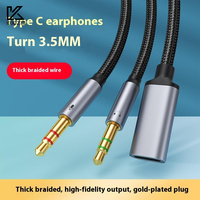 Phone Tablet PC Accessories With USB C Port Cable Conversion Earphone Microphone 3.5mm Male To Type-C Aux Audio Adapter
