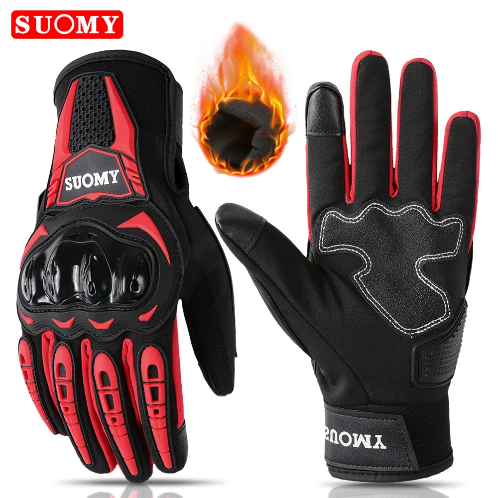 SUOMY Winter Warm Vrouwen Roze Motorhandschoenen 100% Waterdicht Dame Tieners Meisjes Paars Motocross Motor Racing Rijhandschoenen