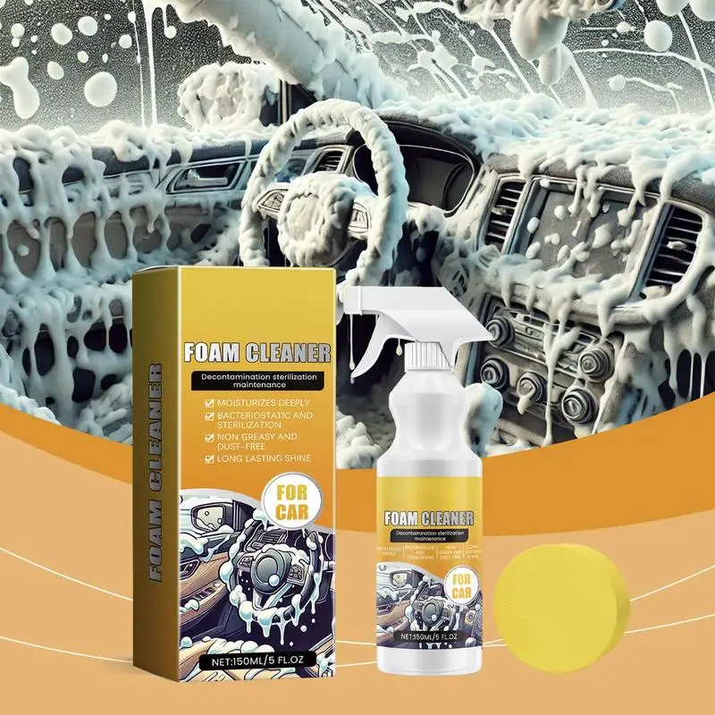 For Refer To Description  Car Foam Cleaner Spray 150ml Car Interior Stain Removal And Cleaning Multiple Uses Car Refurbishment