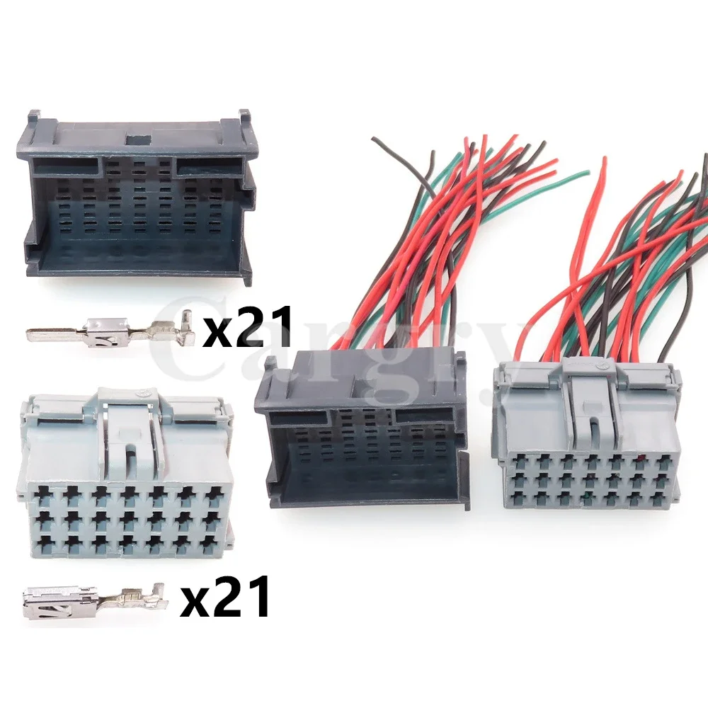 

1 Set 21P 1-967630-2 8-968975-2 AC Assembly Car Electrical Connector Auto Male Female Docking Unsealed Socket Auto Wire Adapter