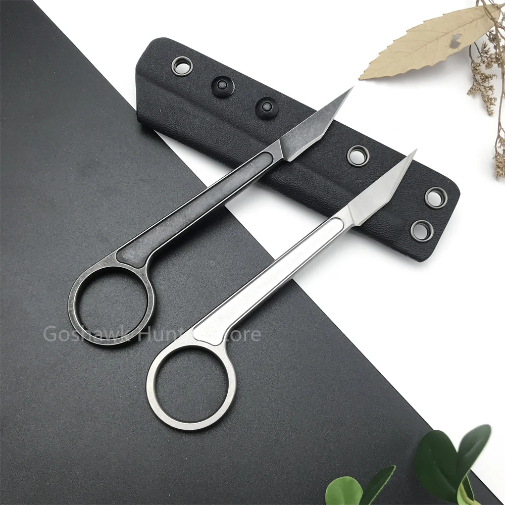 mini fixed blade neck knife outdoor combate pocket knife com kydex bainha caca camping cutter tools chaveiro facas edc 01