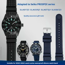 Waffle WatchBand For Seiko PROSPEX SKX007 Water Ghost 20mm 22mm Abalone Small MM Silicone Men's Diver Sports rubber watch strap