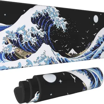 애니메이션 건담 마우스패드 여아용 키보드 매트, 고무 게임용 마우스패드 데스크 매트, 대형 가장자리 잠금 게임 키보드 패드 