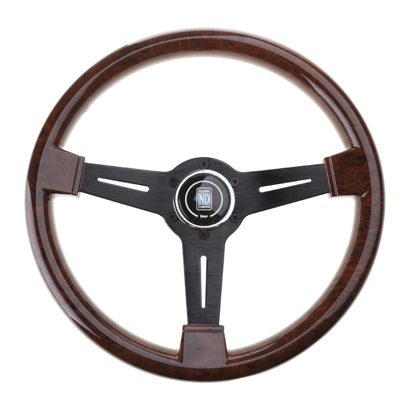 

Y1UB Auto Parts Refit Steering Wheel 350mm Steering Wheel Car Hip Hop Retro Universal Steering Wheel Horn Line