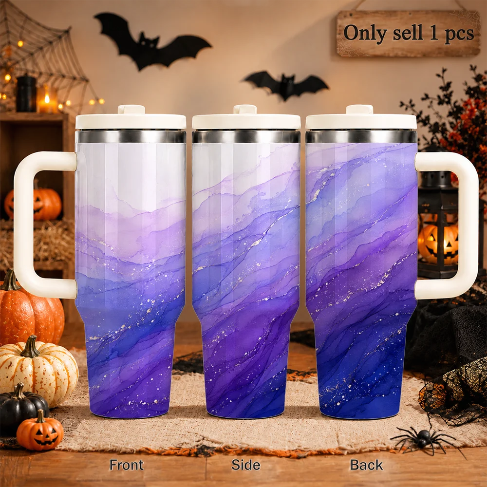 Man of God Faith Vacuum Flasks 40oz Large Capacity Stainless Steel Tumbler with Handle Straw Lid Insulated Travel Mug Cup