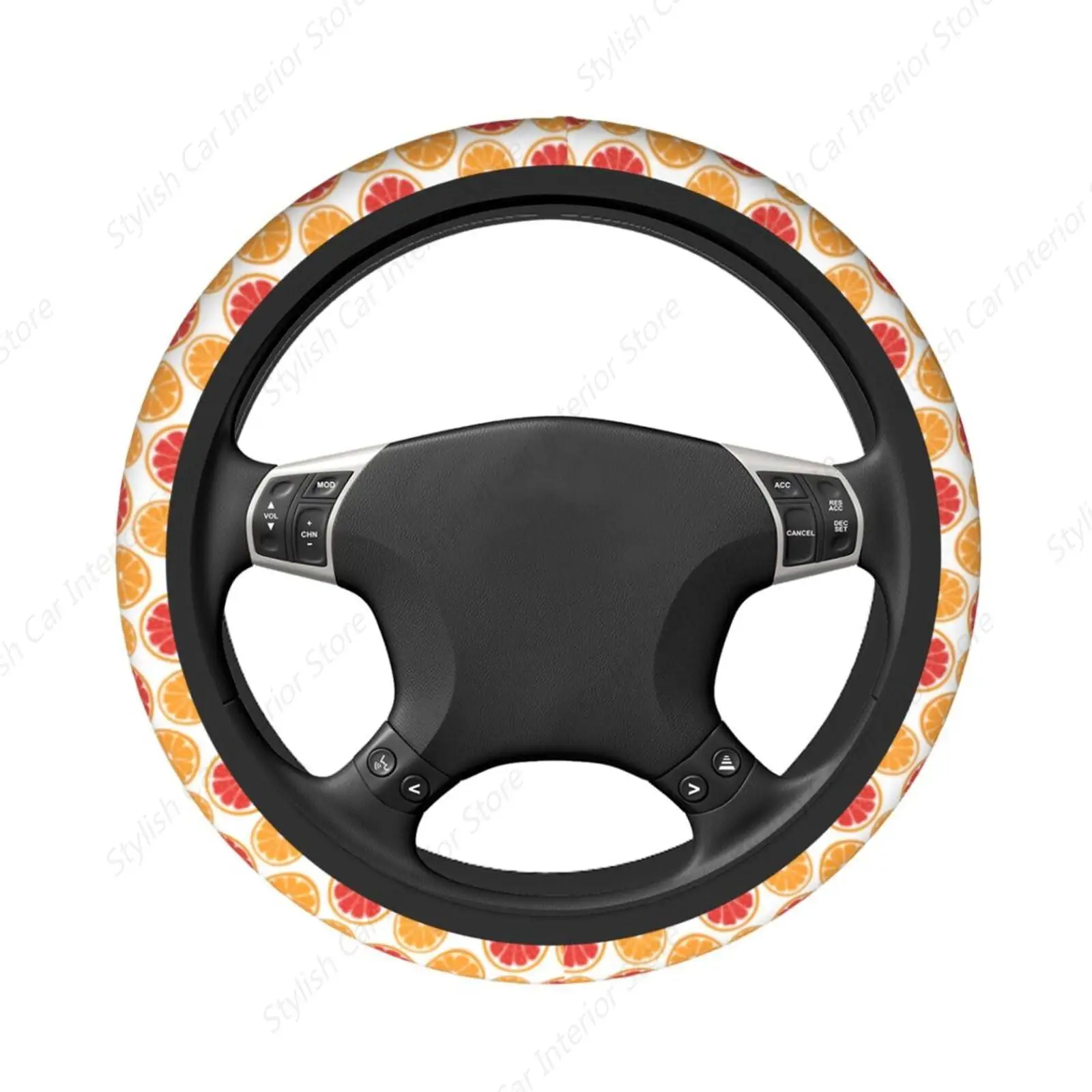 Yellow Lemon Patterns Wheel Cover for Women Man Protector Non Slip Durable Universal Automotive Accessories Car Decorations