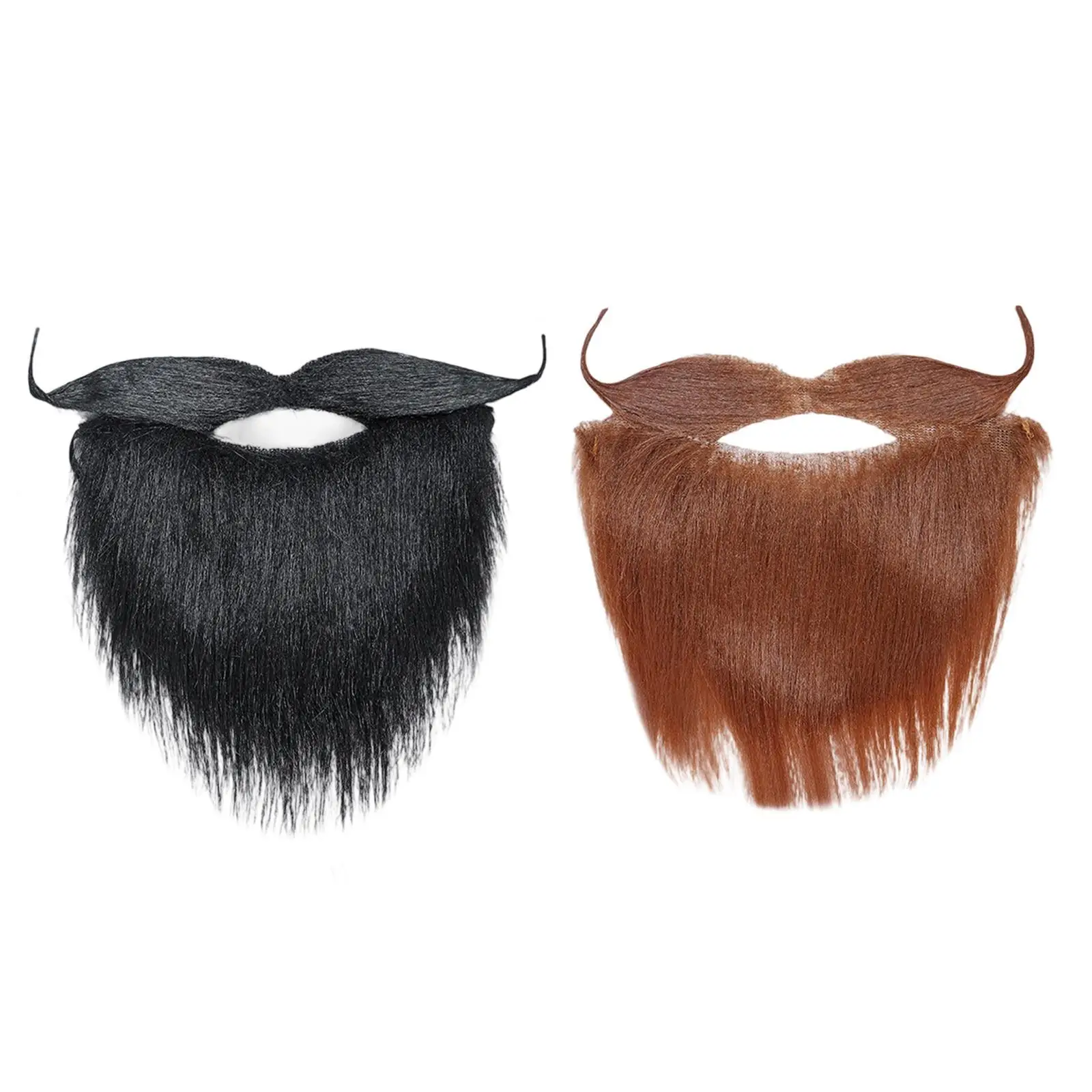 Costume de cheveux du visage, fausse moustache réaliste pour spectacle sur scène, Festival pour hommes