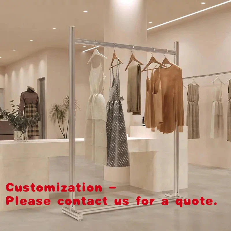 custom.Dy Modern Stainless Steel Heavy-Duty Rust-Proof Multifunctional Foldable Clothes Rack Wardrobe Display Stand Living R