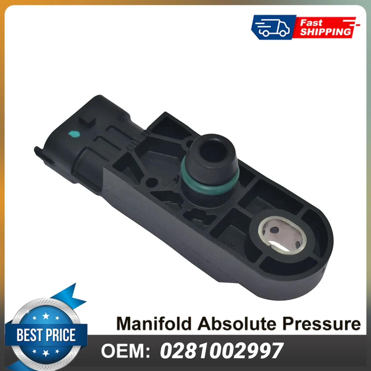 Manifold Absolute Pressure Sensor 0281002997 H8200843680 223650001F For Nissan Cube, Renault Captur, Fiat Tipo, Dacia Duster