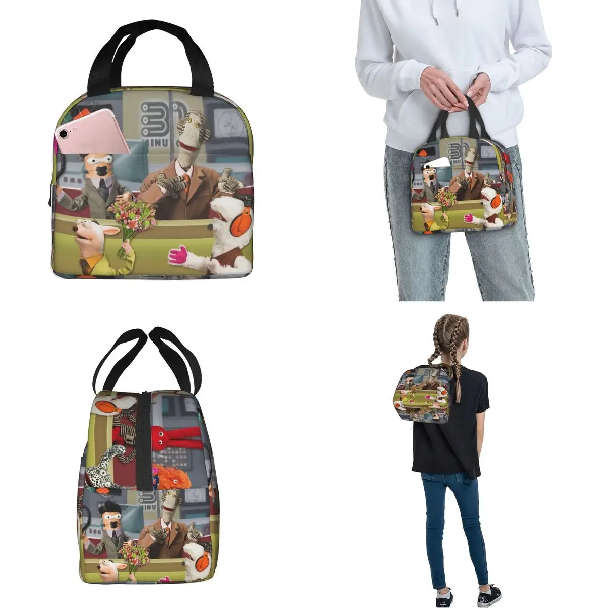 31 دقيقة تشيلي كوميديا معزول أكياس الغداء قدرة عالية الكرتون حاوية الغداء حقيبة حرارية حمل علب الاغذية كلية السفر #3