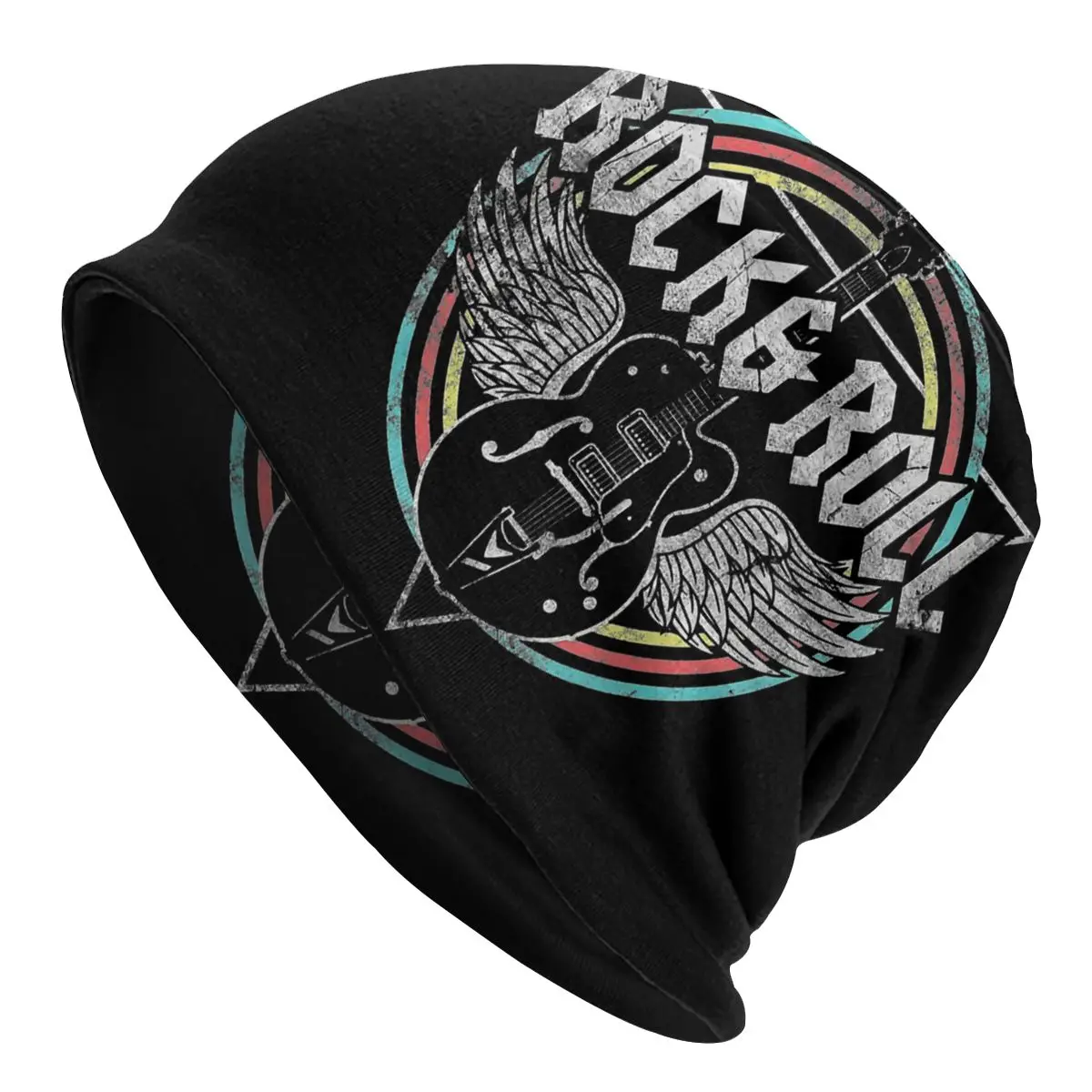 Rock N Roll Come Up Men Women Beanies Outdoor Ski Cap Double Layer Fabric Bonnet Hat