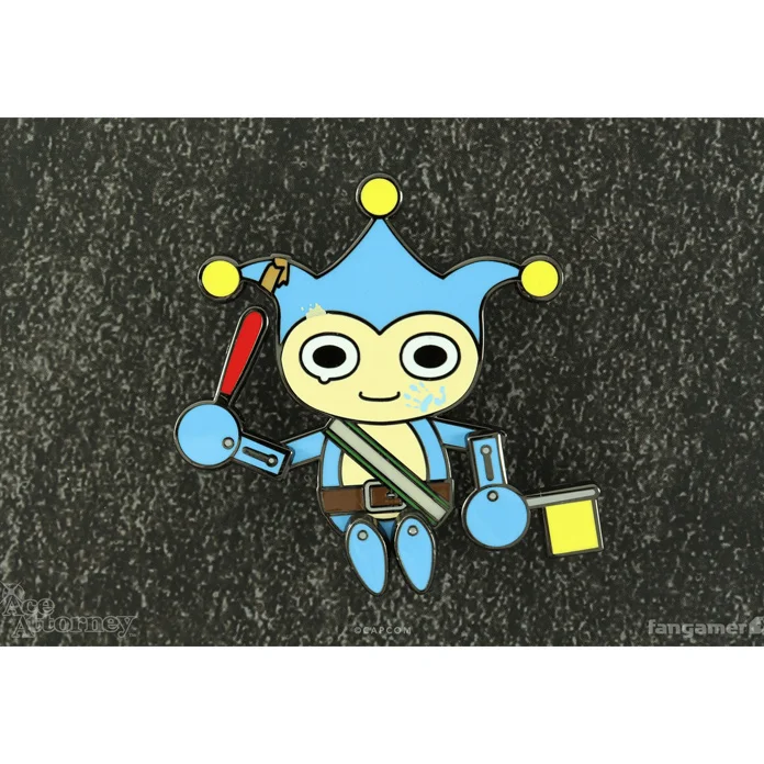 

Anime Ace Attorney Dancing Blue Badger Cosplay Mobilizable Metal Badge Cartoon Emblem Brooch Breastpin Garniture Xmas Gift