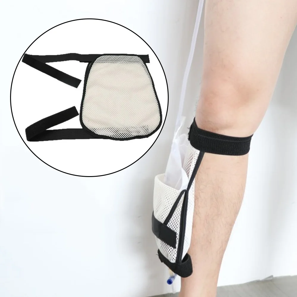 Urine Collection Bag with Leg Holder Drainage Strap Fixed External Catheter Stabilization Device for Urinary Incontinence