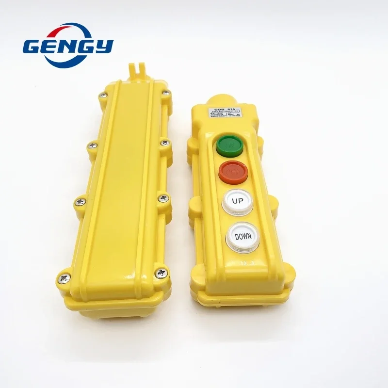 COB-61A COB-62A Lifting Button Switch Box Upper and Lower Electric Hoist Waterproof Control Travel Switch