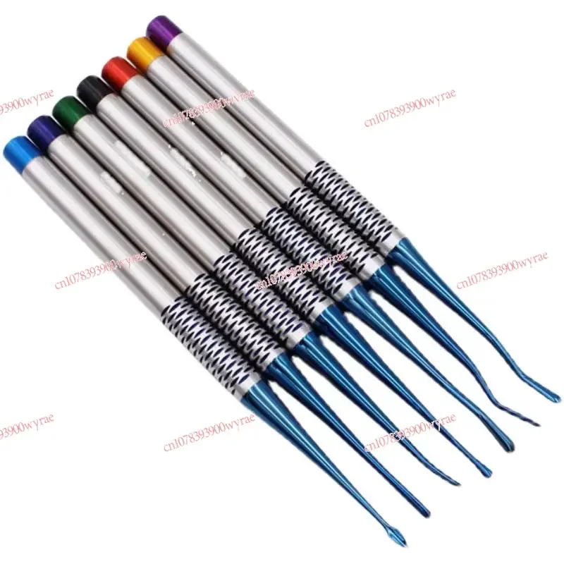 

7PCS Dentistry Titanium Coated Blue Luxating PDL Root Elevator Tools Kit