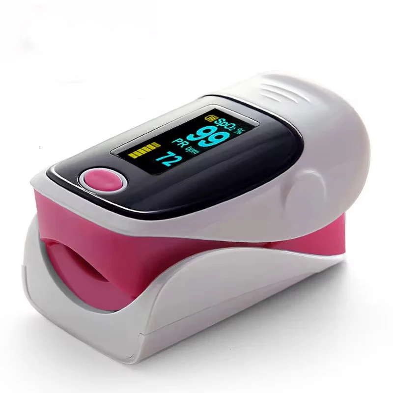 Oxímetro de pulso de dedo de visón OLED saturación de oxígeno en sangre Monitor de ritmo cardíaco oxímetros médicos con oxímetro Digital respiratorio