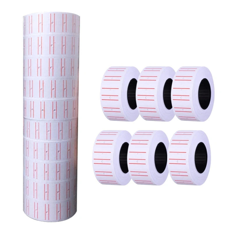 

10 Rolls Self Adhesive Price Labels Paper Tag Sticker Single Row for Price Labeller Grocery Office Supplies