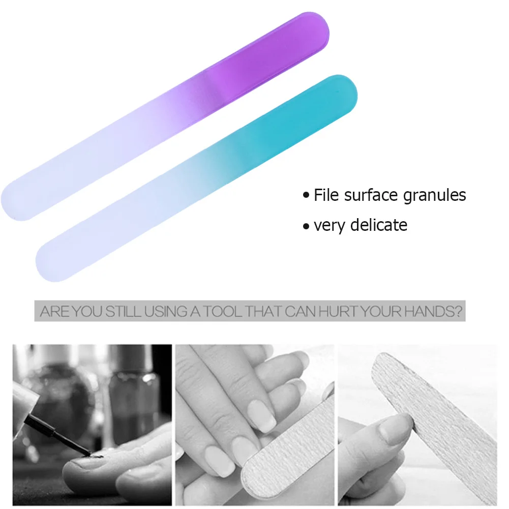 

Nano Glass Gradient Nail Files Brighten Sanding Polishing Grinding Manicure Tool Fingernails Nail Gadget Accessories