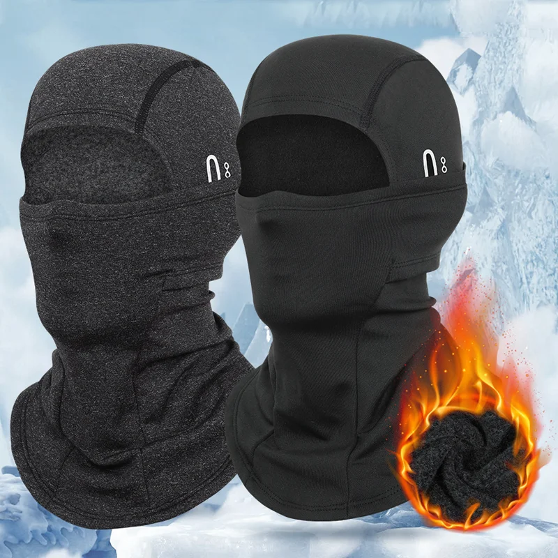 Unisex Knitting Balaclava Hat with Ear Warmer Solid Color Breathable Face Mask Cycling For Outdoor Sports