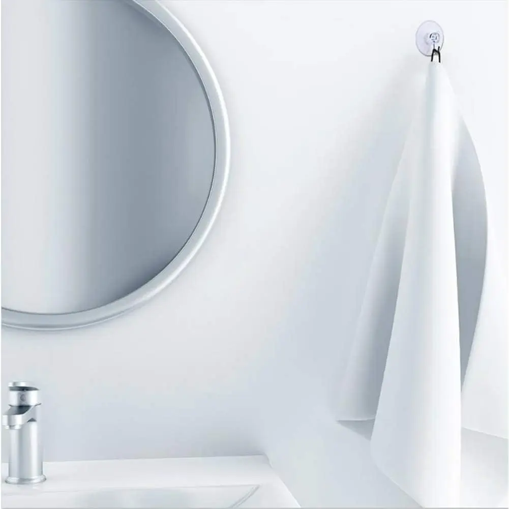 24 Stück Saugnapf-Haken, abnehmbarer kleiner starker Saugnapfhalter mit Metallhaken für Küche, Dusche, Wand, Fenster, Glastür