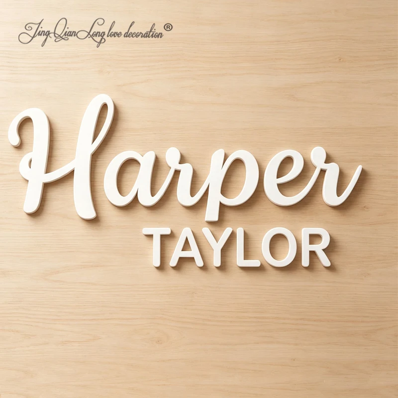 Custom Wood Name Sign, Nursery Name Sign, Boho Nursery Sign, Above Crib Cut out, Layered baby Name Sign, Double baby Name Sign,