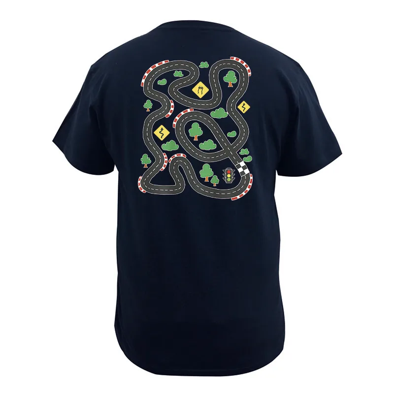 Retro Play Cars And Train On Dad's Back T Shirt Funny Children Games Father Gift Graphic T-shirts 100% Cotton Soft Unisex Tops