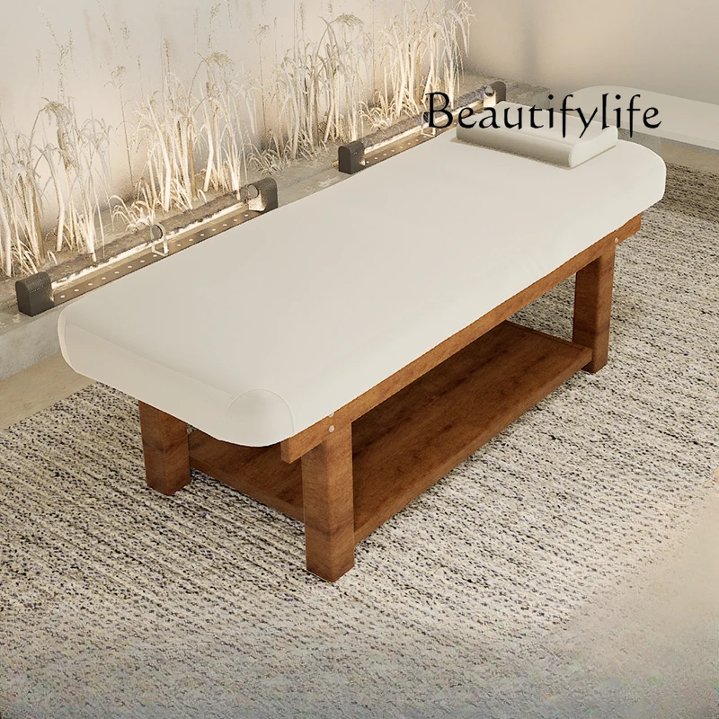 Solid Wood Electric Beauty Bed Beauty Salon Special Massage Couch Eyelash Simple Face Washing Bar Beauty Bed