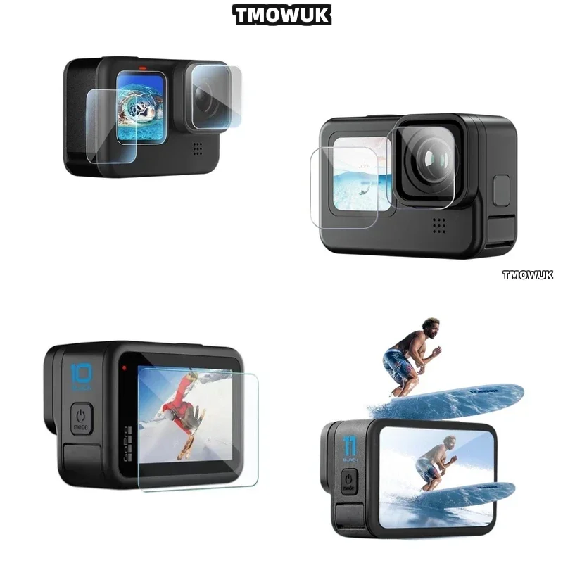 

For GoPro Hero12 11 10 9 Dual-Layer Privacy Protector - 9H Tempered Glass Anti-Scratch Full Coverage With Anti-Glare & Waterproo