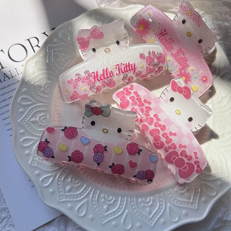 

Hello Kitty Hairpin Cute Sequin Pink Bow Sweet Headwear Girl Wind Fashion Versatile Delicate Cartoon Hair Accessories