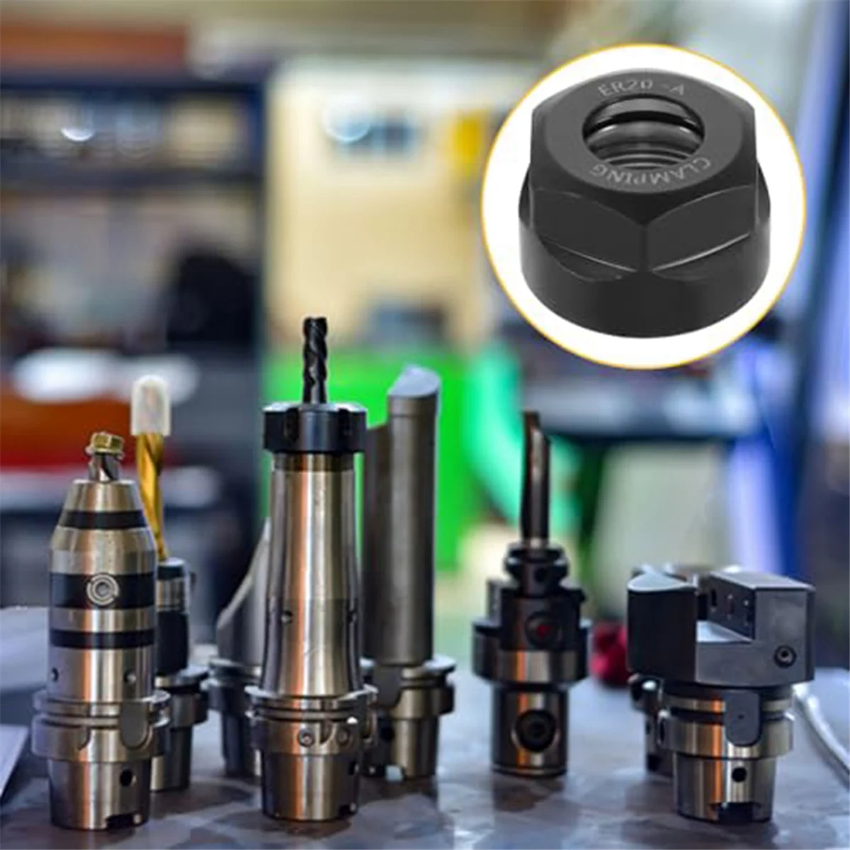 CNC 밀링 척 홀더 선반, ER20A(M25)용 BAAQ 5개 클램핑 콜릿 클램핑 너트