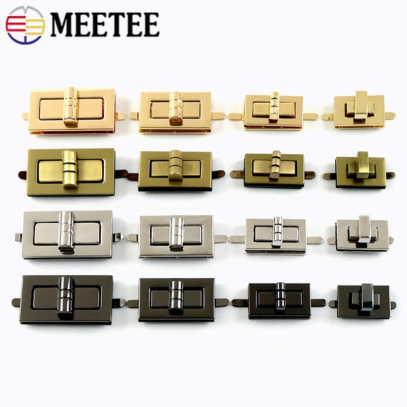 2/5Pcs Metal Twist Turn Lock Snap Clasps Purse for Bag Part Accessories DIY Handmade Closure Hasp Hardware Buckle with Screw
