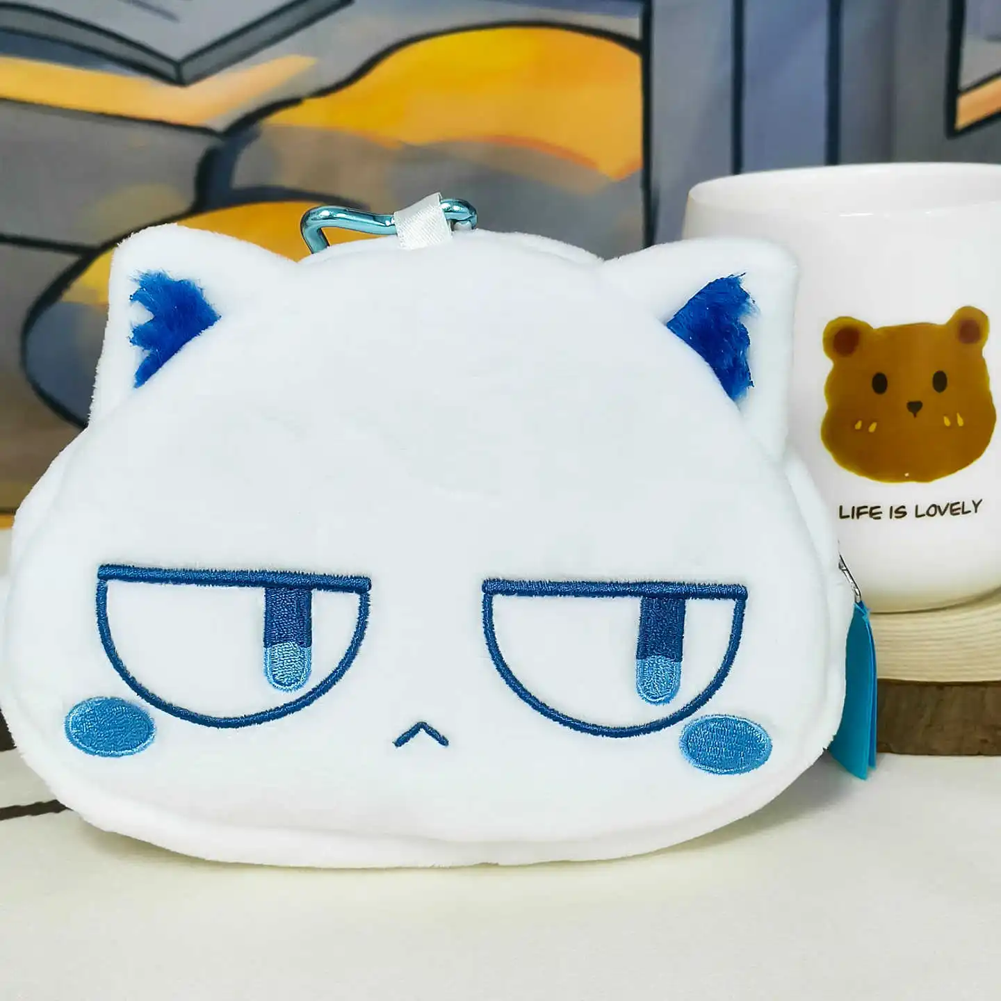 

Милая игра Hololive Hoshimachi Suisei, мультяшная плюшевая кукла, кошелек для монет, кошельки, аниме, сумка для хранения гарнитуры, косплей, подарок для девочки