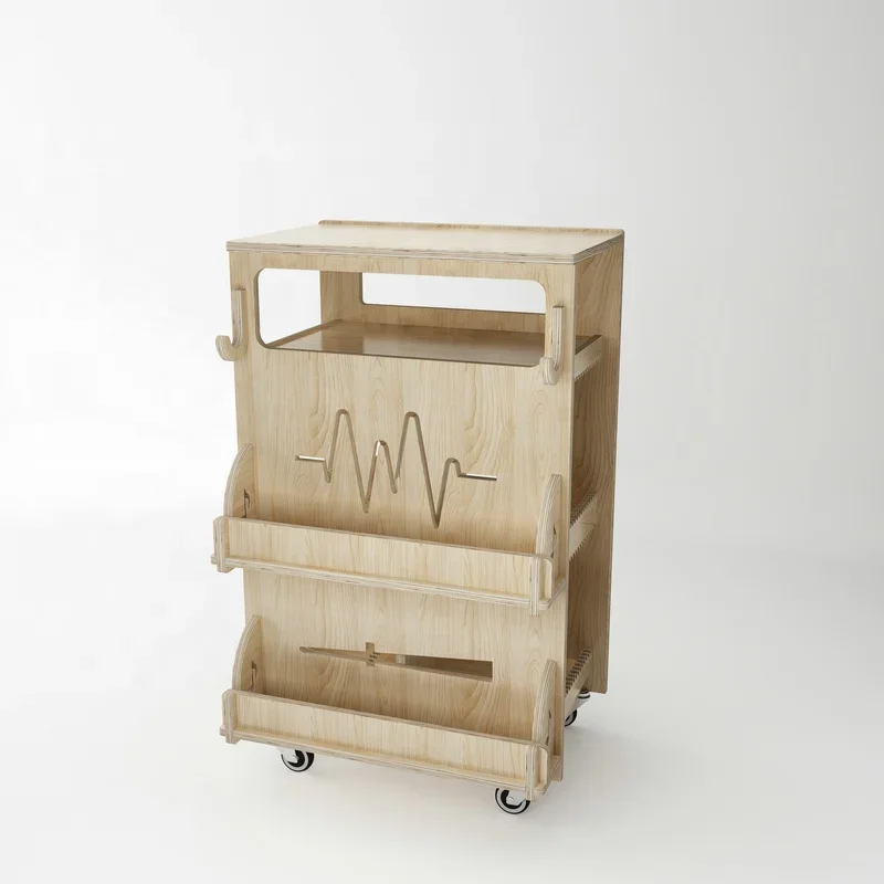 ステーション合板製リビングルーム収納CDラック本棚多機能収納キャビネットガビネテ