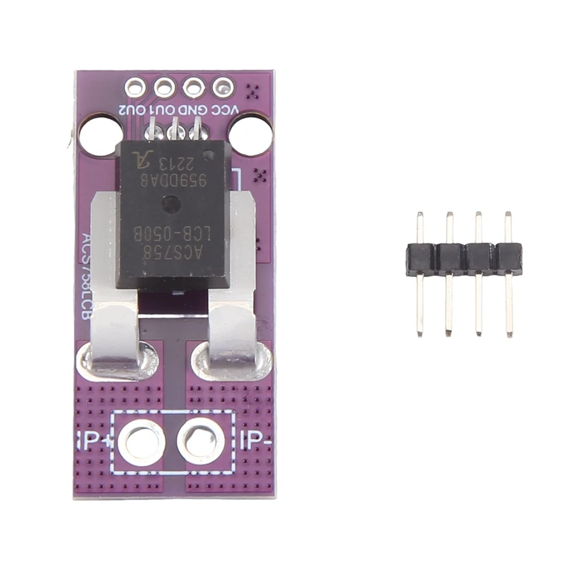 Módulo de corriente de ACS758LCB-050B ACS758, Sensor de corriente Hall lineal, detección de corriente de PFF-T, 3-5V