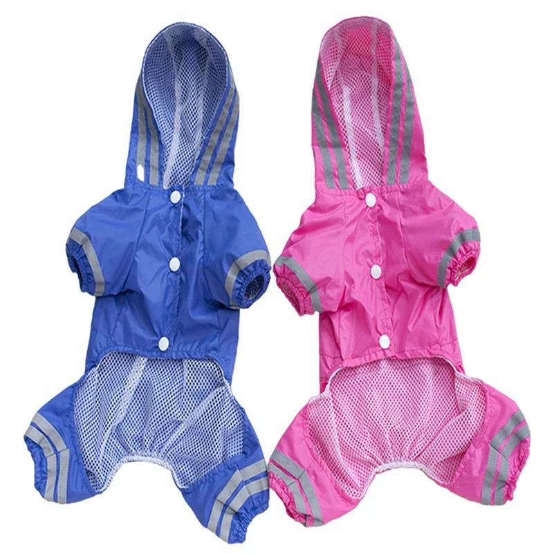 Reflective Pet Dog Raincoat for Small Dogs Waterproof Puppy Cat Jumpsuits Chihuahua Clothes Breathable Corgi Yorkie Rain Coat