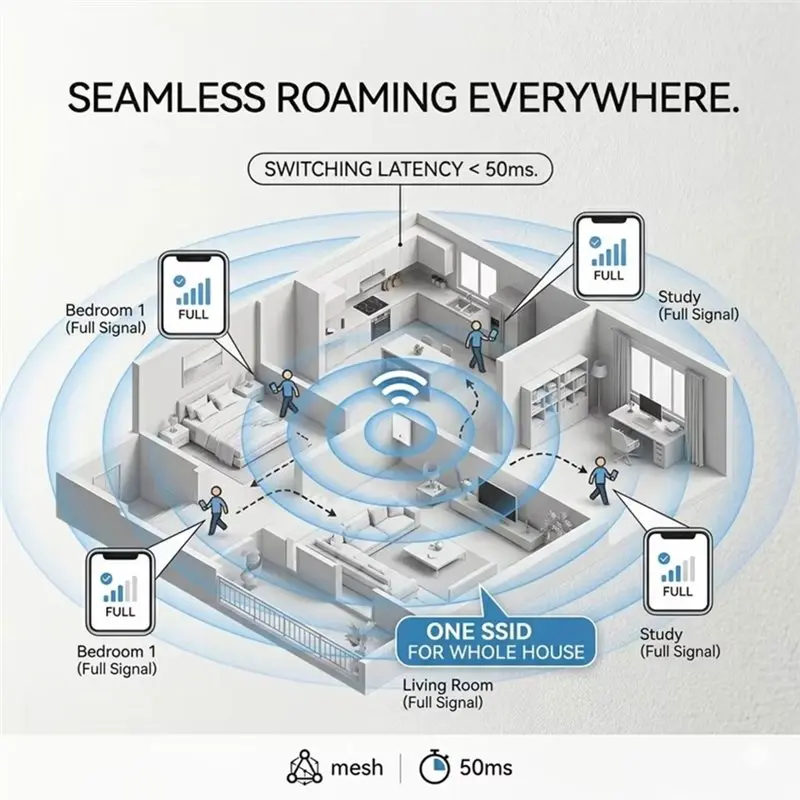 Leading-AX3000 Wifi6 Inwall Wireless Access Point Dual Band 2.4G/5G RJ45 Port Standard POE Gigabit Router For Home AP Panel