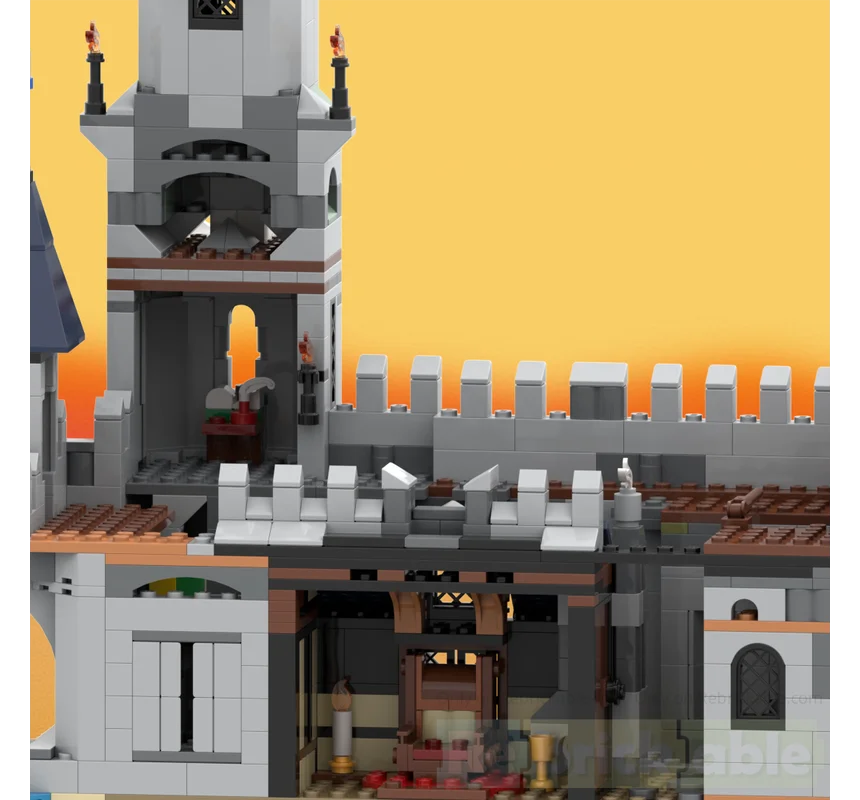 MOC Baustein Mittelalterliche Architektur Zauberer Turm Modell Ziegel Partikel Kreative Bildung Bildung Weihnachtsgeschenk 1056PCS