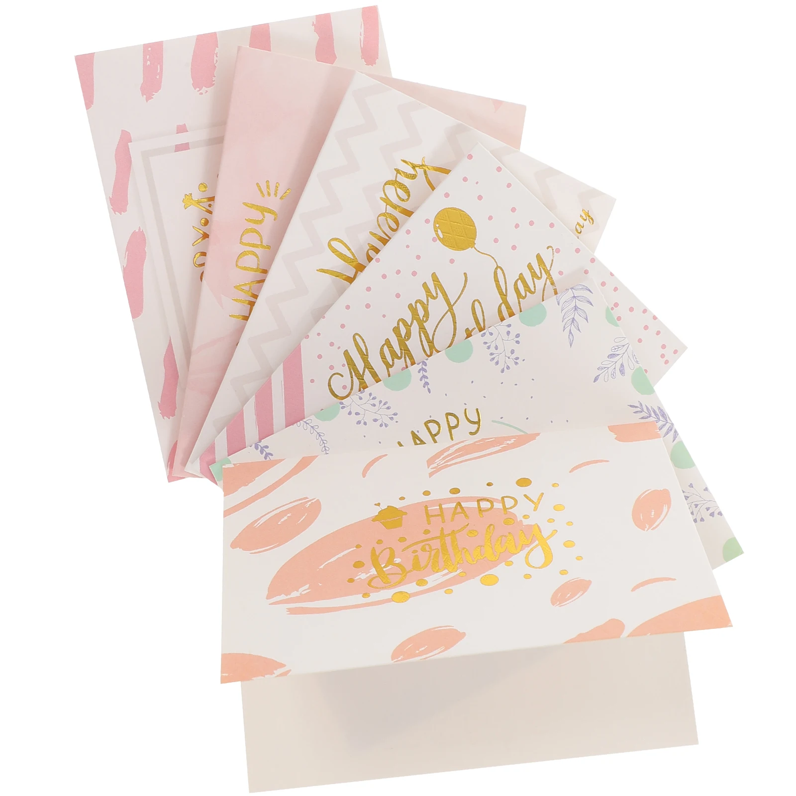 

60 Pcs Birthday Cards Greeting Supplies Delicate Pattern Warm Atmosphere Beautiful Design Paper Material Practical Students