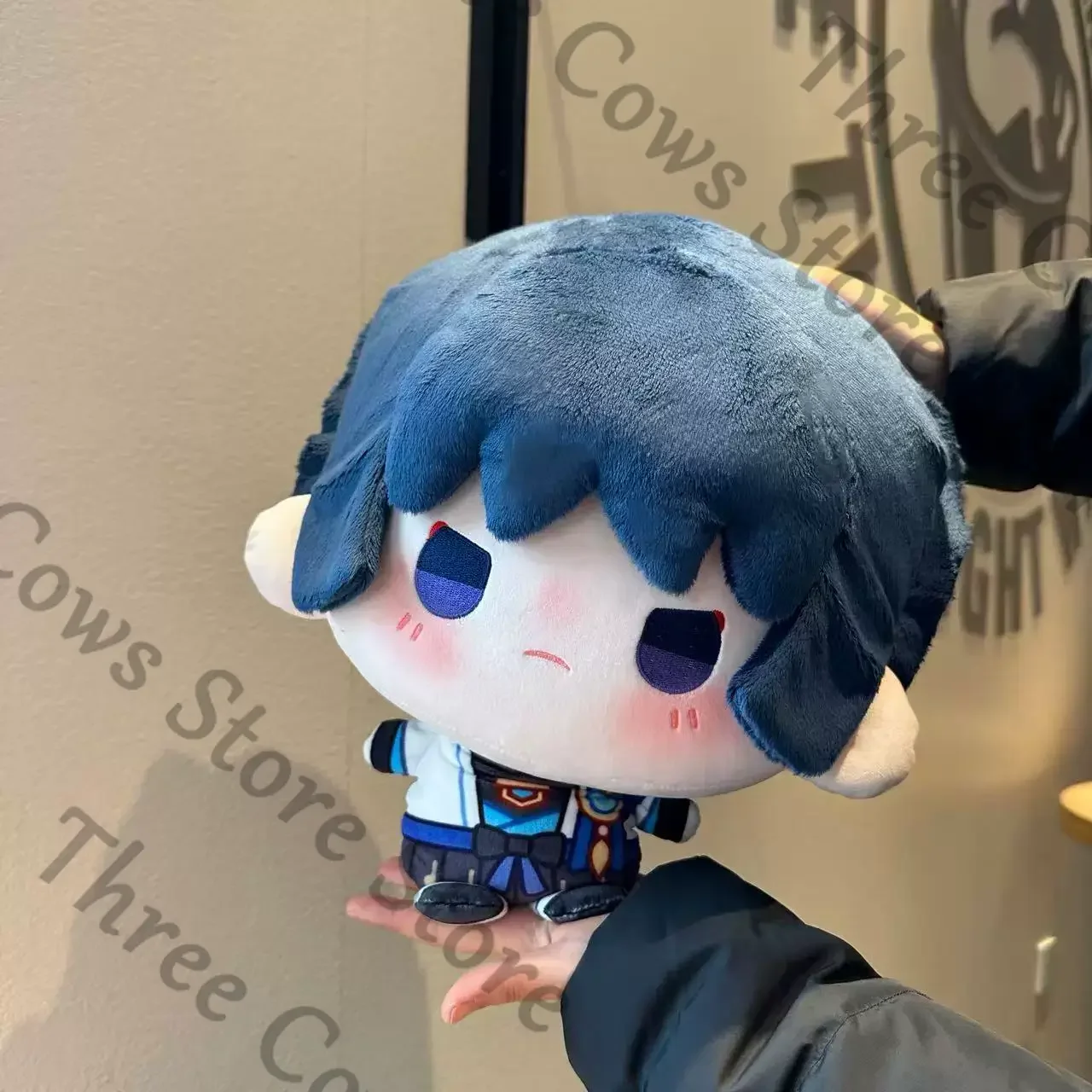 30cm Anime Genshin Impact Wanderer Scaramouche Balladeer Cosplay Cartoon Fluffy Puppet Cotton Printing Maumet Accessories Gift view 2