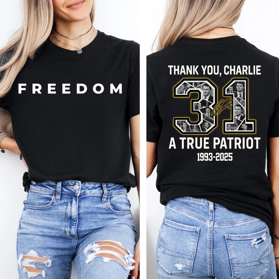 تشارلي كيرك هنا أنا لورد أرسلني قميصًا، قميص تشارلي كيرك الصلاة، الملابس المسيحية، قميص الإيمان الحرية Harajuku