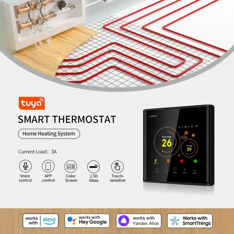 Tuya Wifi ZigBee Thermostat For Electric Water Underfloor Gas Boiler Heating Smart Temperature Controller Work Google Alexa