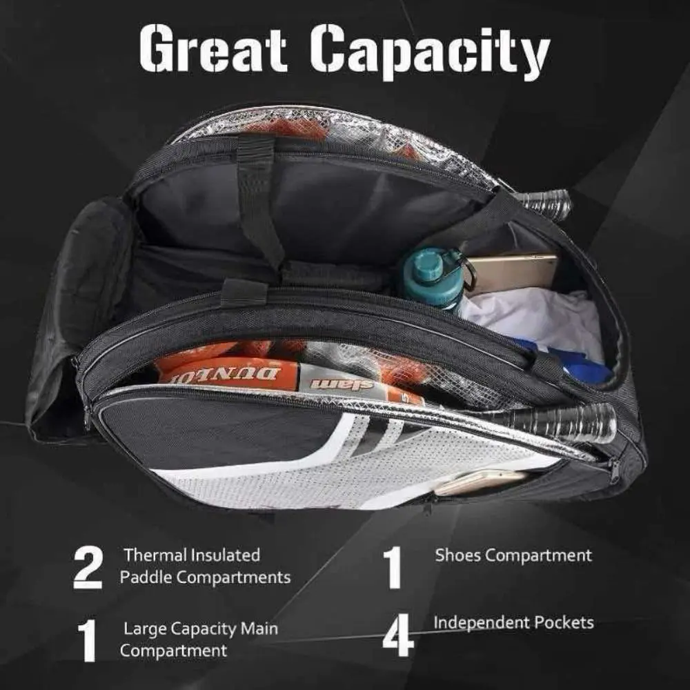 large-capacity-pickleball-racket-backpack-waterproof-lightweight-pickleball-bag-with-shoe-compartment-paddle-storage-bag