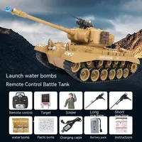 Cross-Border New Product Simulation Inertia American M26 Tank Car Toy 1:18 Remote Control Tank Car Electric Toy Birthday Gift