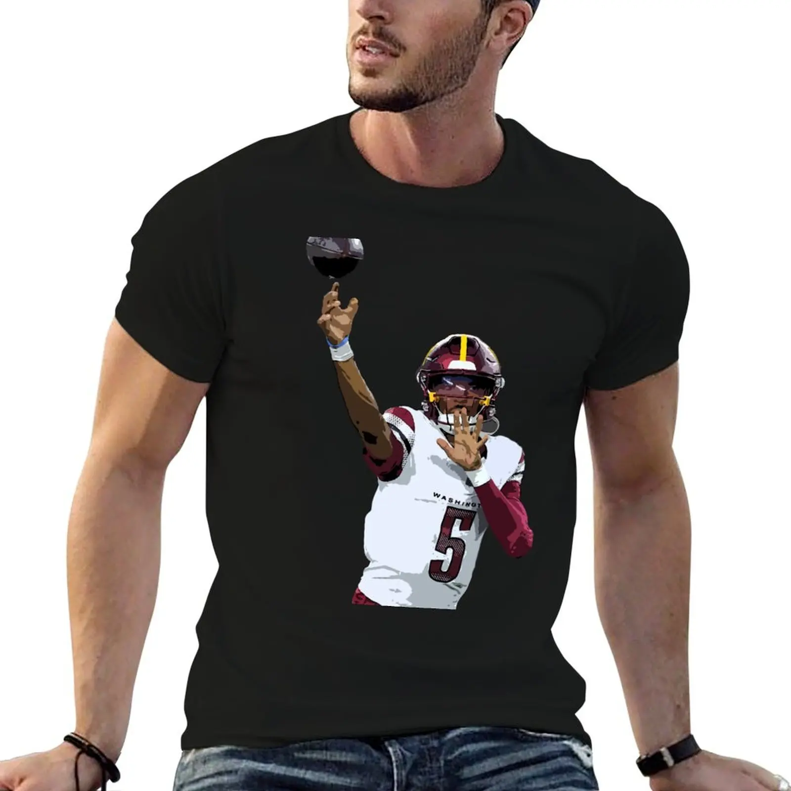 Jayden Daniels T-Shirt vintage anime shirt graphic t shirt vintage sports fans anime t shirts mens graphic t-shirts pack