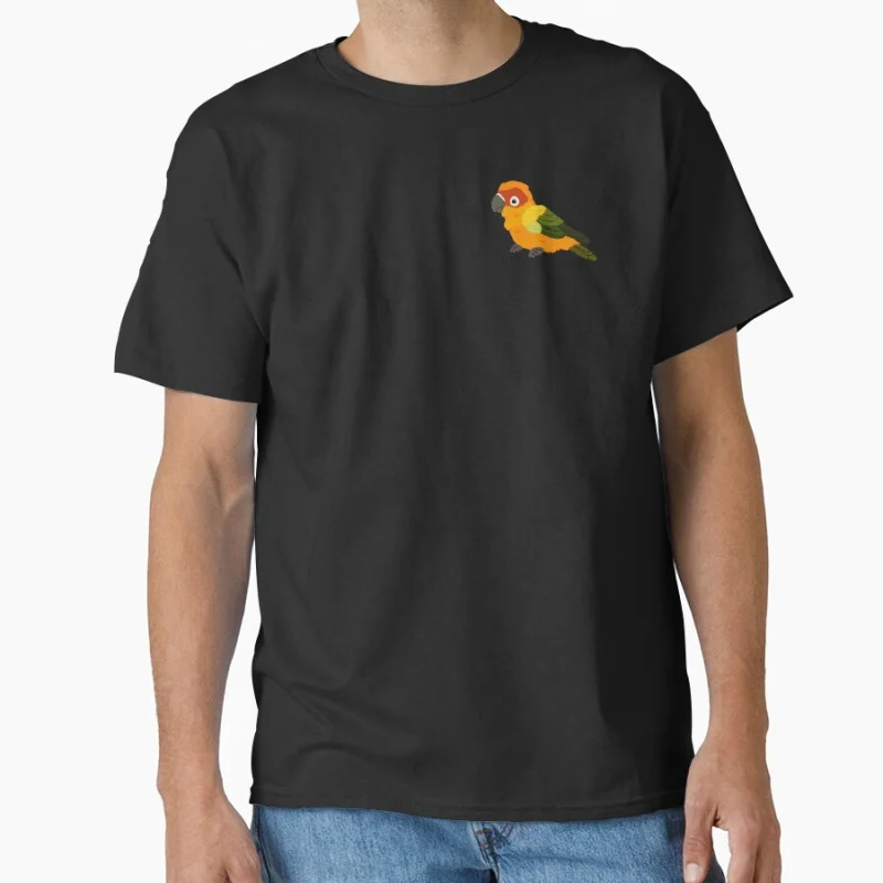 

Sun Conure 1126 Awesome Cute Pet bird Gift T shirt for man Large size Tops Funny parrot Graphic Printed clothes