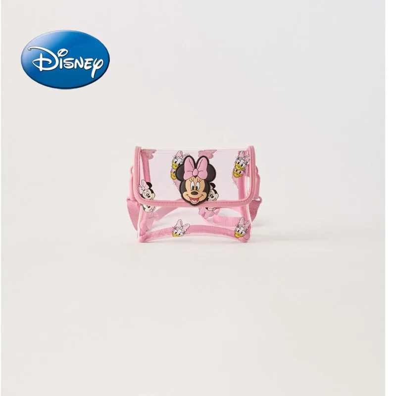 Nowa kreskówka Minnie Disney, urocza i modna mini torba crossbody, swobodna i wszechstronna przezroczysta dziecięca torba na ramię