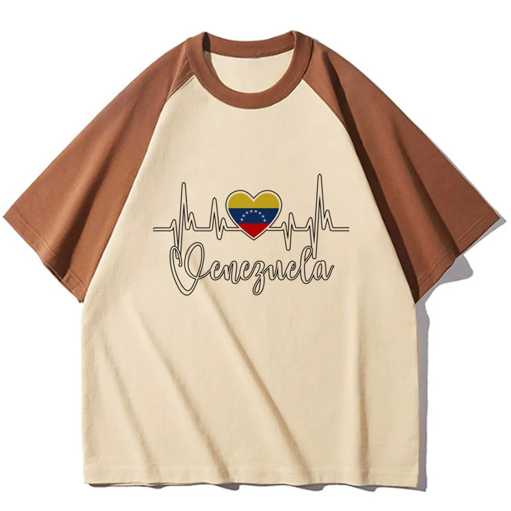 Venezuela tshirt female Digital streetwear Graphic Pastel Vintage hip hop t-shirt Psychedelic 80s Digital hip hop