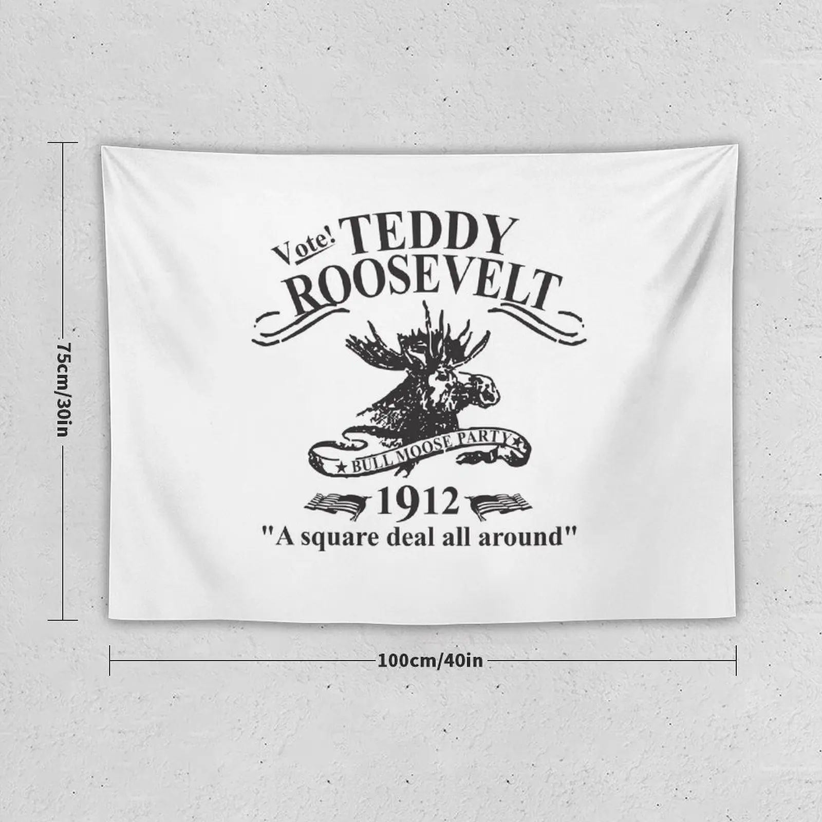 Teddy Roosevelt Bull Moose Party Tapestry Room Decor Cute Decorative Paintings Tapestry